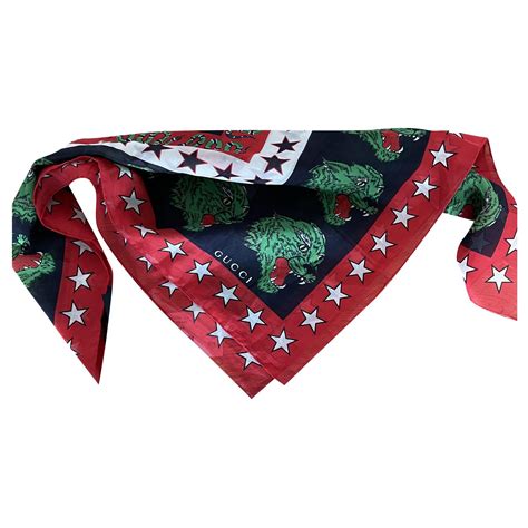 gucci scarf black red green|gucci bandana scarf.